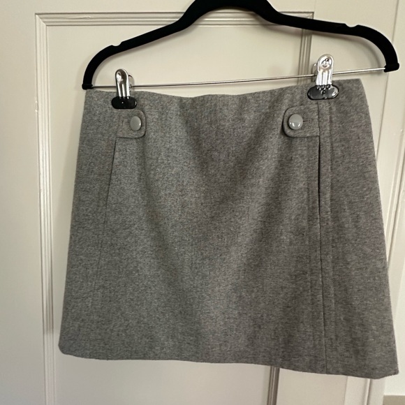 🦬J. CREW Wool Tan Skirt Size 6 Zip Up Back - Picture 1 of 4
